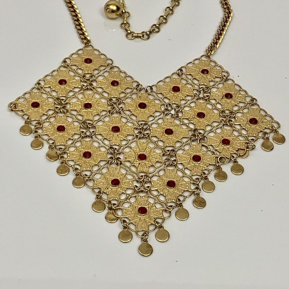 VINTAGE Gold Tone 1970s Vendome Necklace - Picture 7 of 9